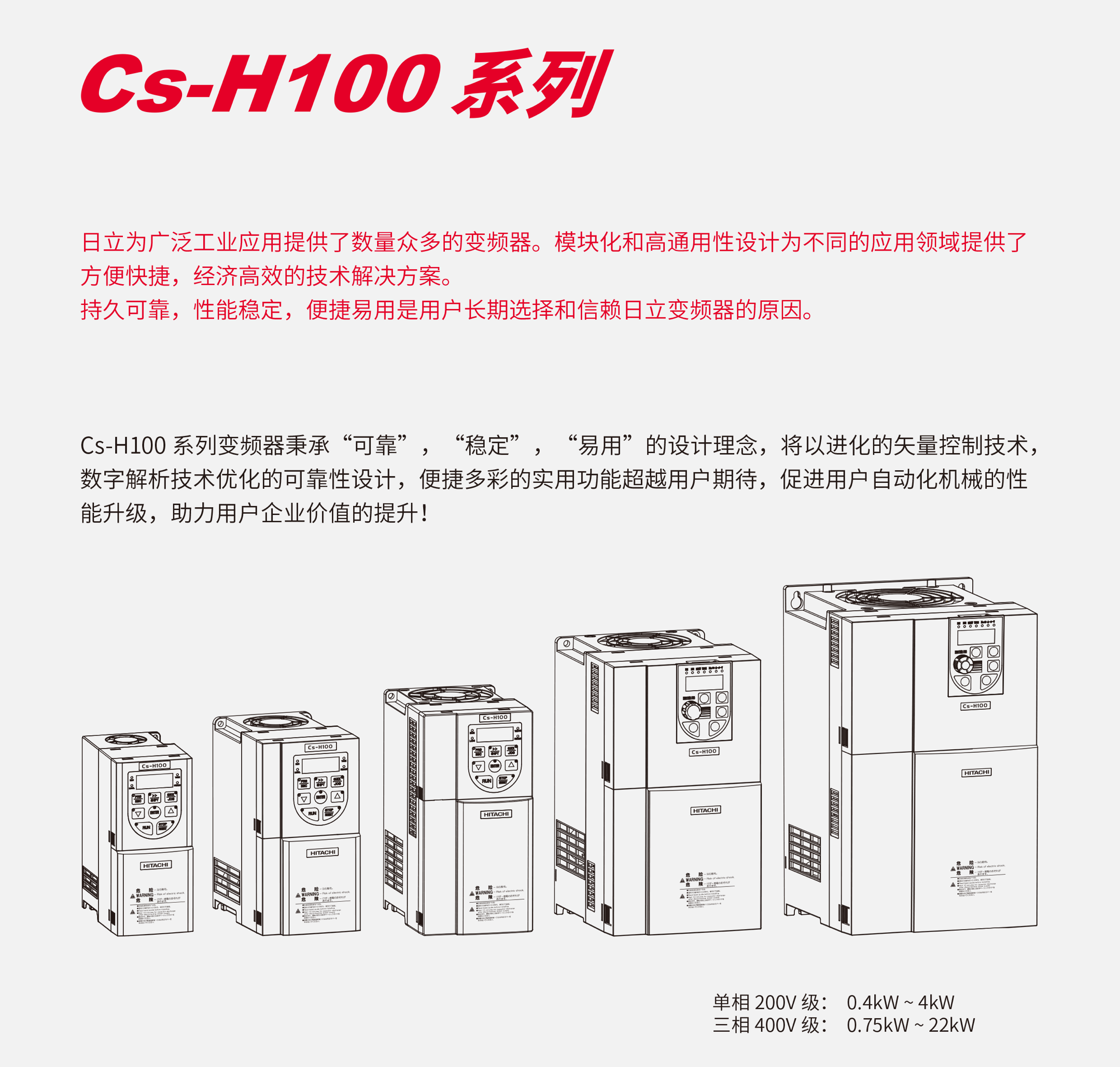 Cs-H100系列小型通用矢量型变频器