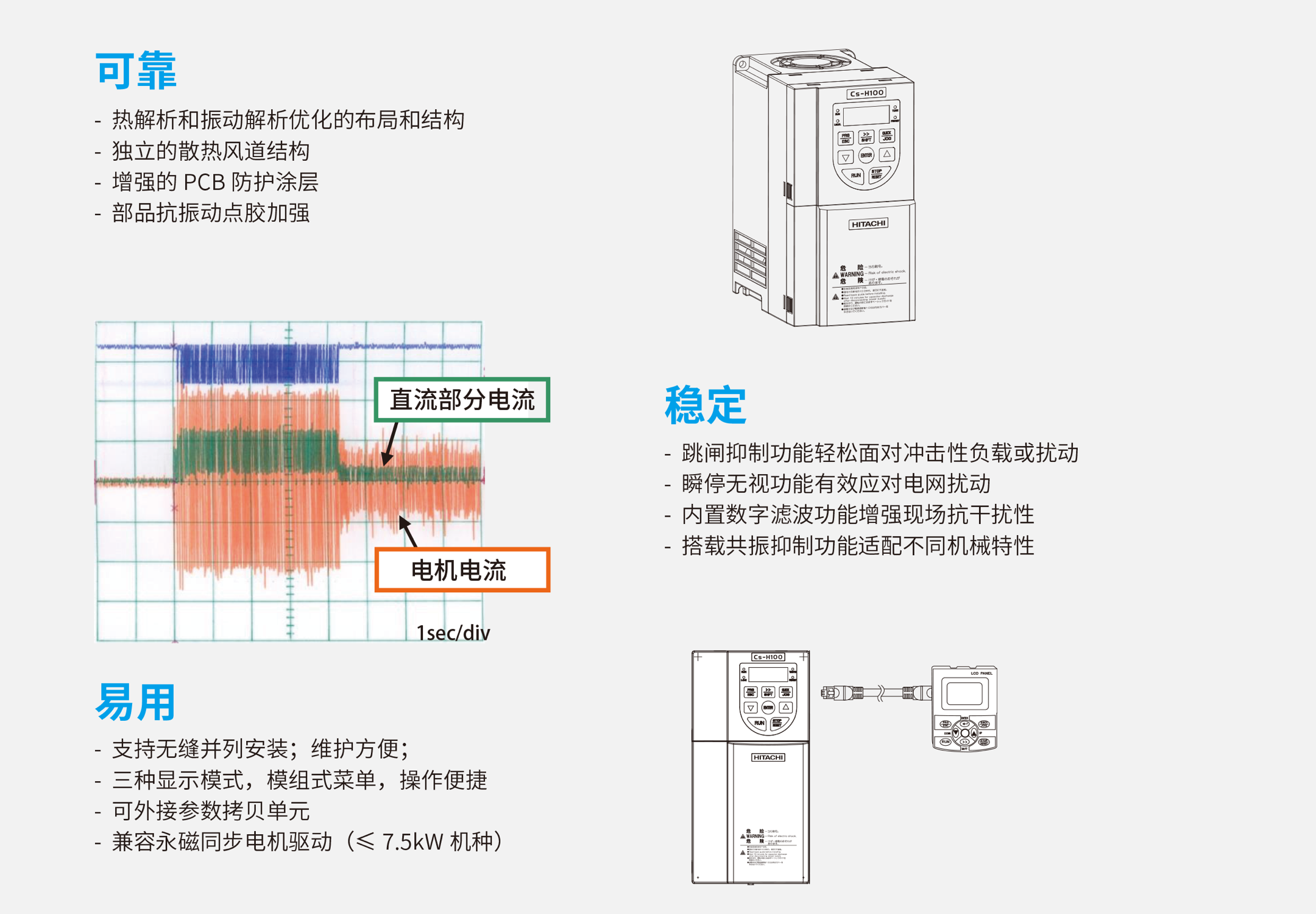Cs-H100系列小型通用矢量型变频器